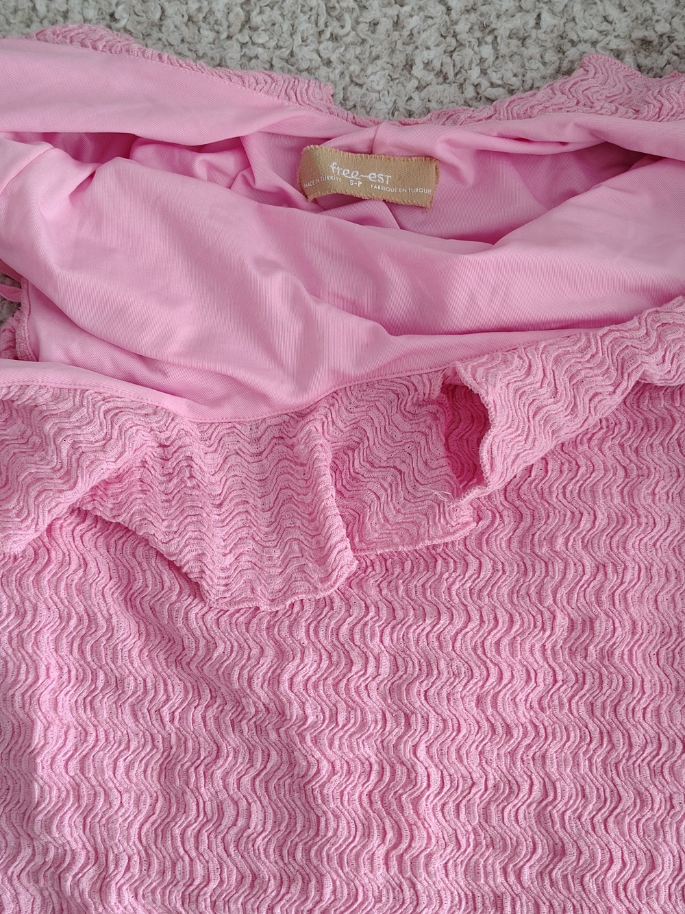 Free People Pink Off-Shoulder Ruffle Dress - Picture 6 of 9